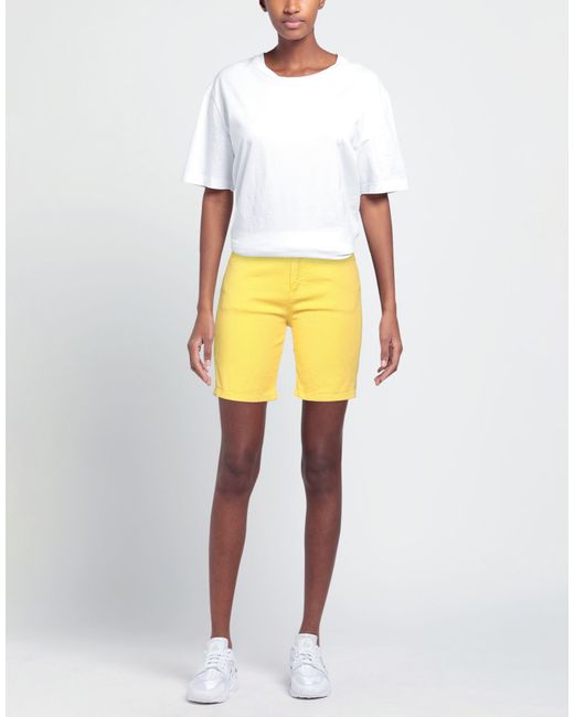 Liu Jo Yellow Denim Shorts