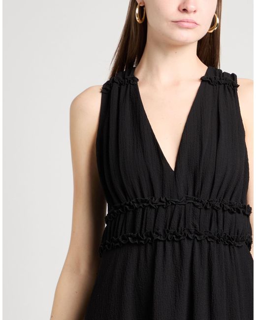 Liu Jo Black Maxi Dress Polyester, Elastane