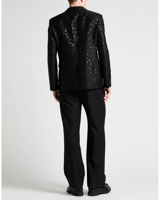 Versace Black Blazer Acetate, Virgin Wool, Polyamide, Metallic Polyester for men