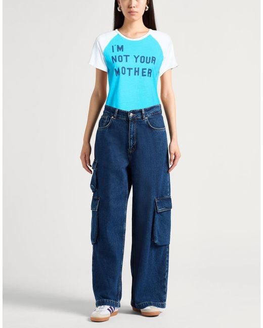 Mother Blue Azure T-Shirt Cotton, Recycled Cotton