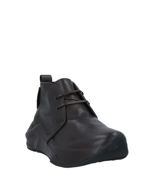 Giorgio Armani Black Dark Ankle Boots Soft Leather for men