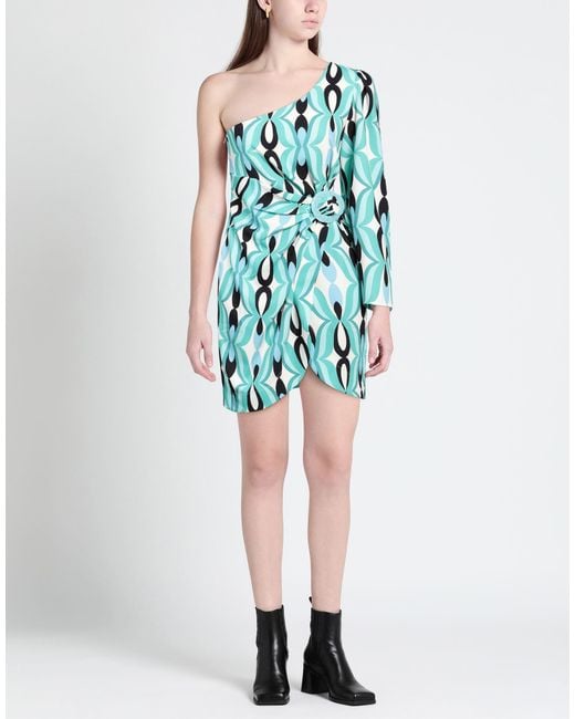 PATBO Blue Mini Dress Polyester, Elastane