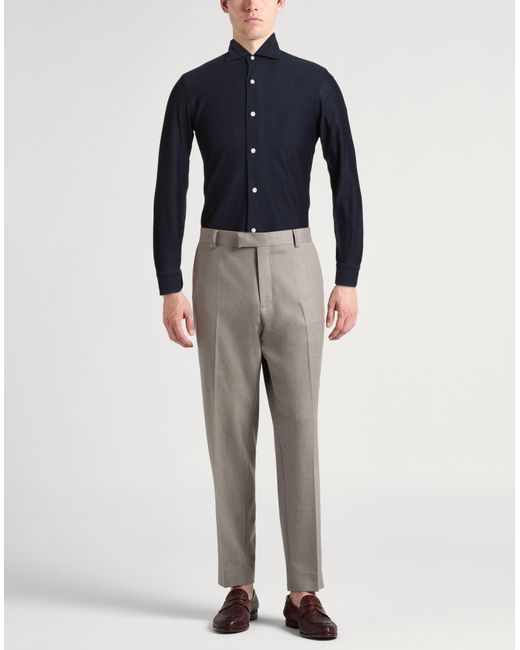 Barba Napoli Blue Midnight Shirt Cotton for men