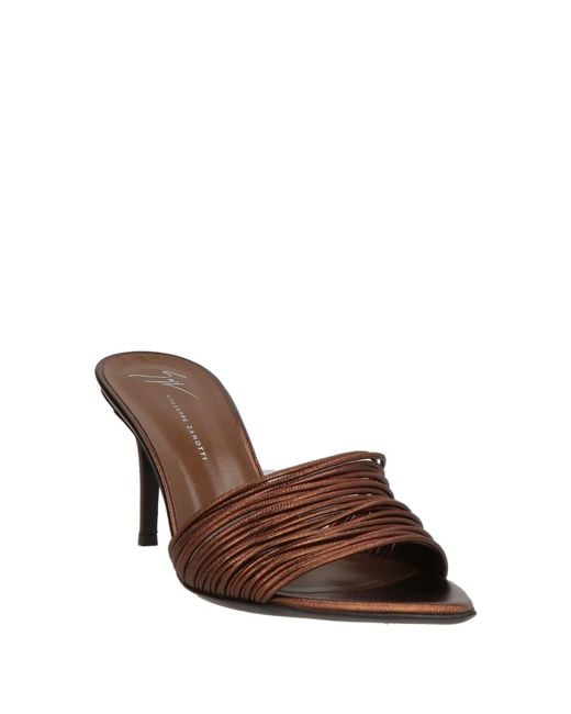 Giuseppe Zanotti Brown Rust Sandals Leather