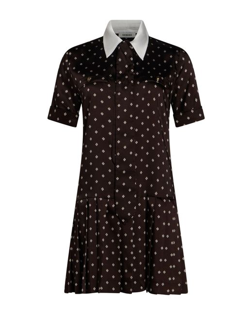 Sandro Black Mini Dress Polyester
