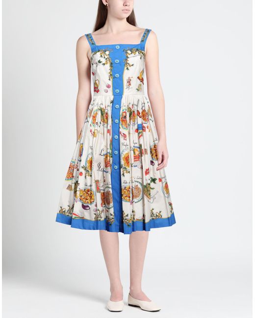 Dolce & Gabbana Blue Midi-Kleid