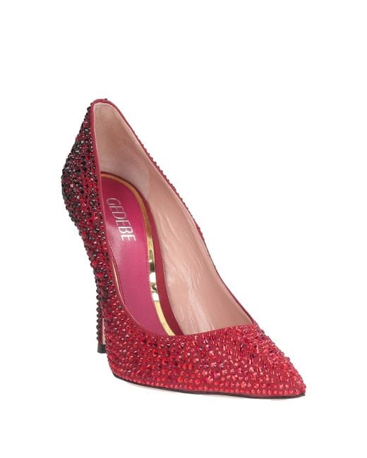 Gedebe Pink Burgundy Pumps Textile Fibers