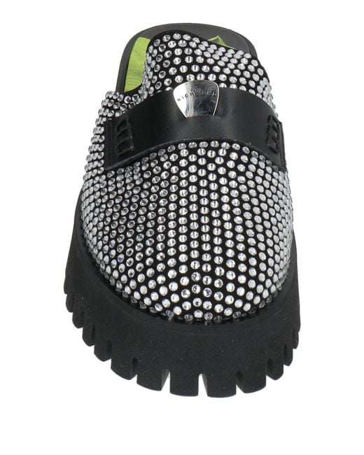 John Richmond Black Mules & Clogs