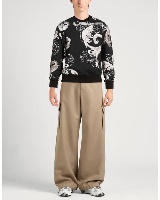 Versace Jeans Couture Black Sweatshirt Cotton for men