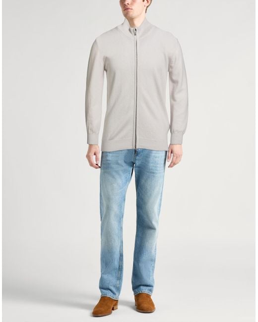 Moorer White Light Cardigan Cashmere for men