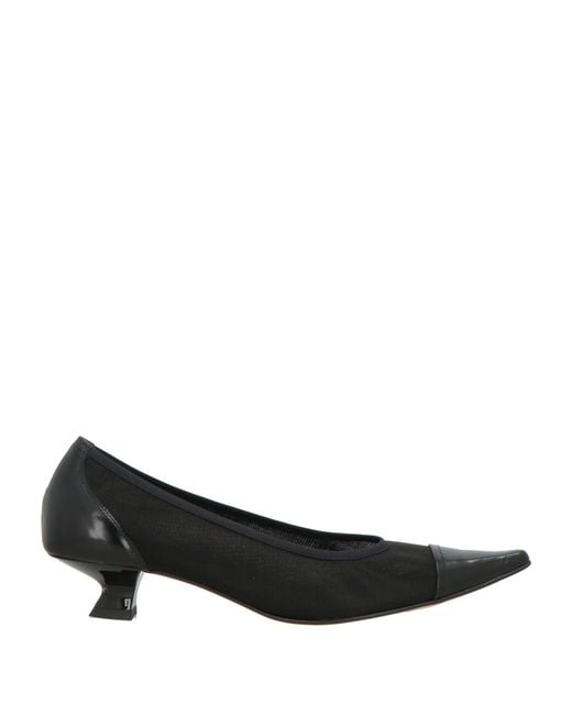 Zinda Black Pumps Leather, Textile Fibers