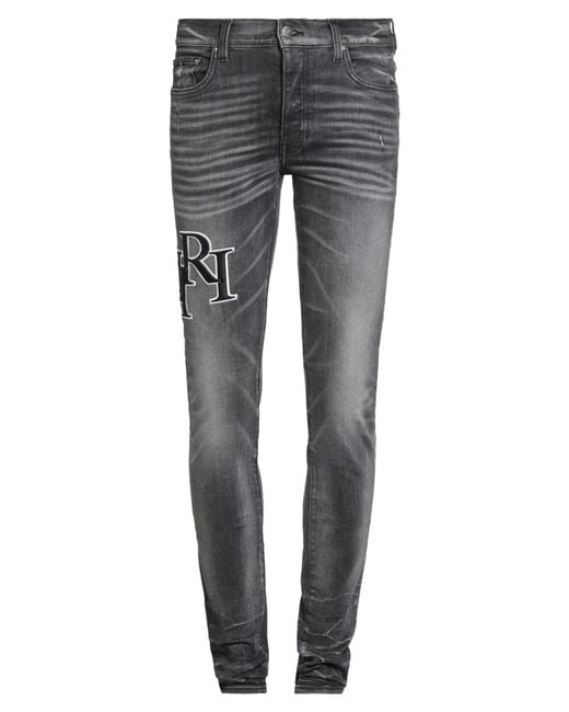 Amiri Gray Jeans Cotton, Elastomultiester, Elastane for men
