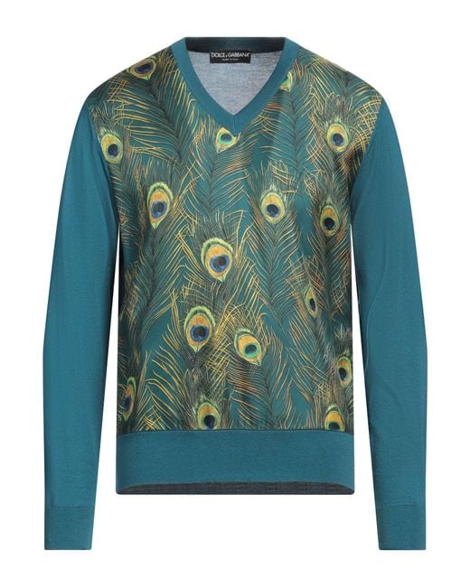 Dolce & Gabbana Green Deep Sweater Silk for men