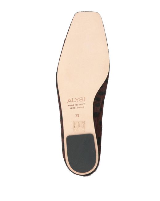 Alysi Brown Ballet Flats Leather