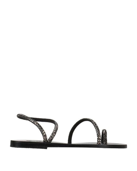 Ancient Greek Sandals White Thong Sandal
