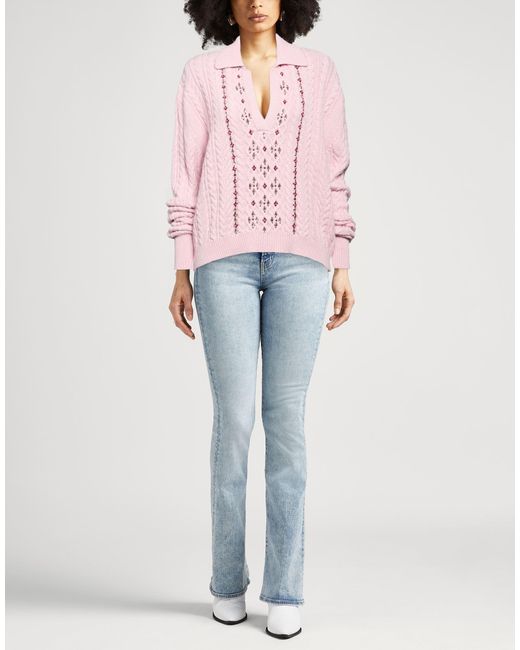 DES_PHEMMES Pink Sweater Polyamide, Wool, Viscose, Cashmere, Polyester