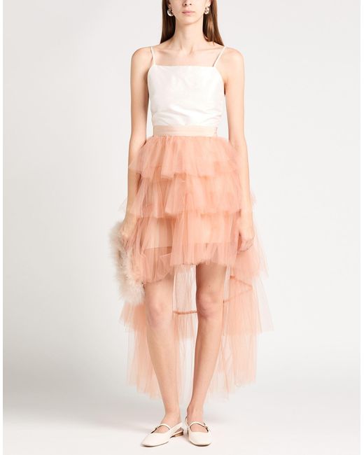Pinko White Midi Skirt Polyester