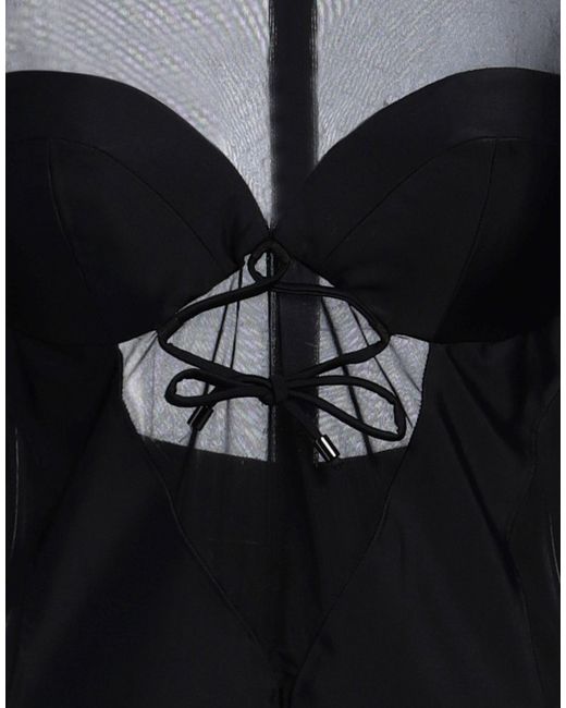 Pinko Black Mini Dress Polyamide, Elastane