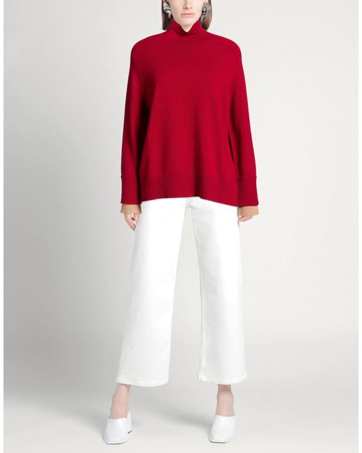 QUILISIA Red Brick Turtleneck Wool, Cashmere