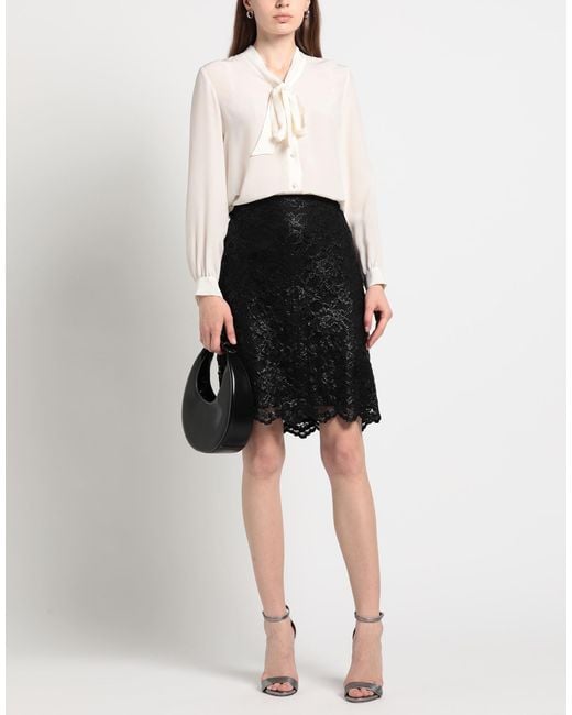 Aspesi Black Mini Skirt Viscose, Polyamide, Polyurethane
