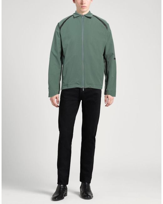 Herno Green Laminar Jacket Polyester, Viscose for men