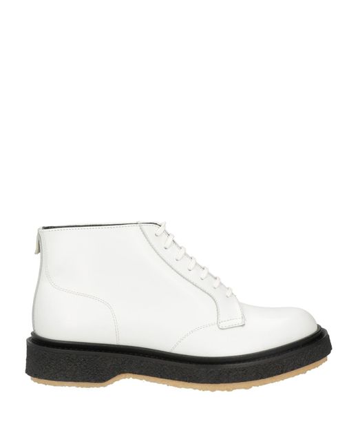 Adieu White Ankle Boots