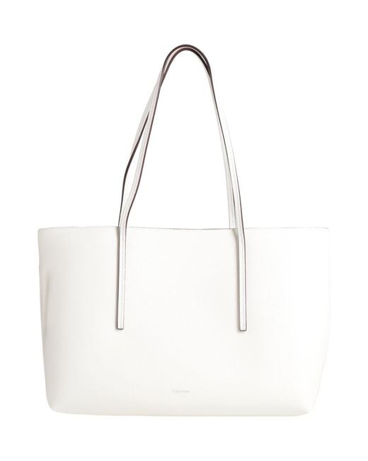 Calvin Klein White Shoulder Bag Polyurethane