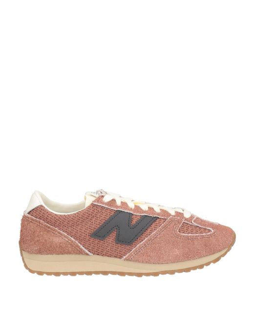 New Balance Pink Sneakers Textile Fibers, Leather
