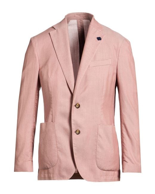 Lardini Pink Blazer Tencel, Wool for men