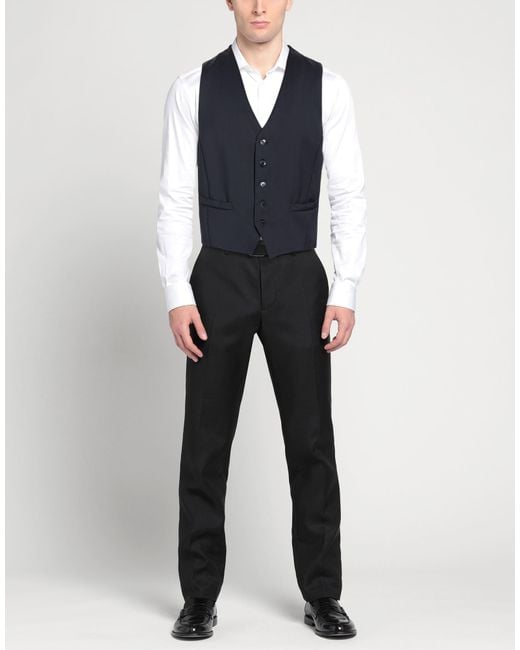 DIGEL Blue Tailored Vests for men