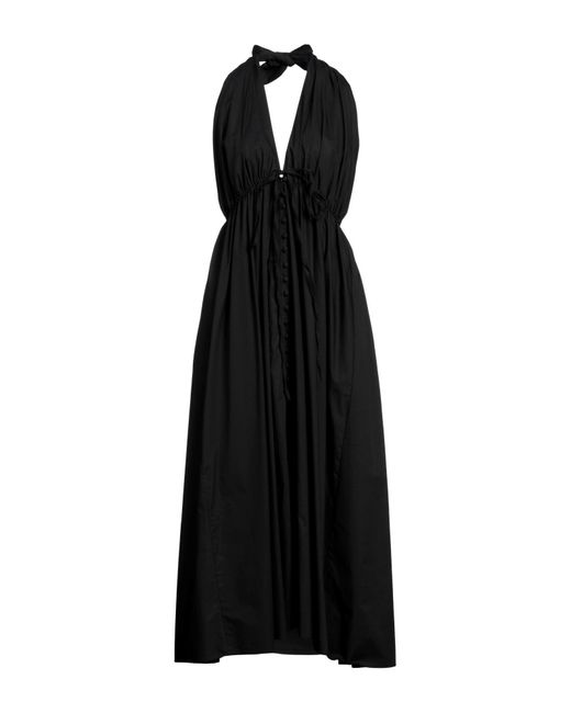 Isabelle Blanche Black Midi Dress
