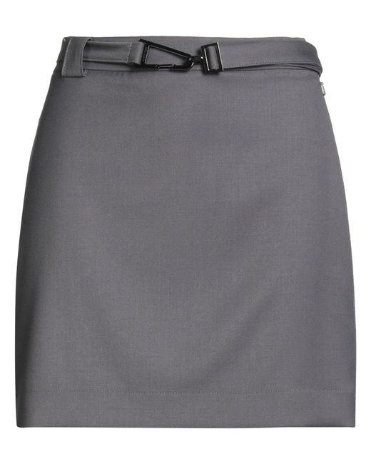 Patrizia Pepe Gray Mini Skirt Polyester, Viscose, Elastane