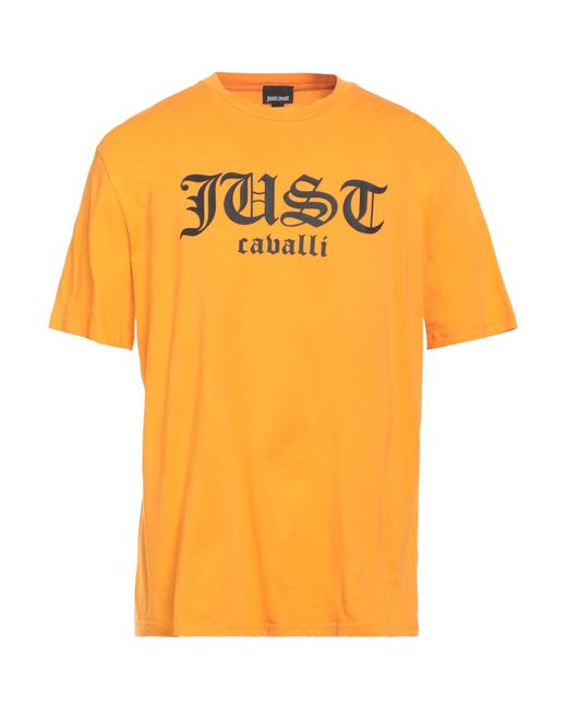 Just Cavalli Orange T-shirt for men