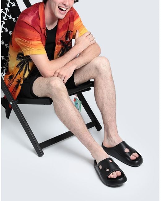 Off-White c/o Virgil Abloh Meteor Rubber Slide In Black for