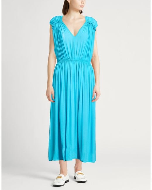 8pm Blue Midi Dress Viscose