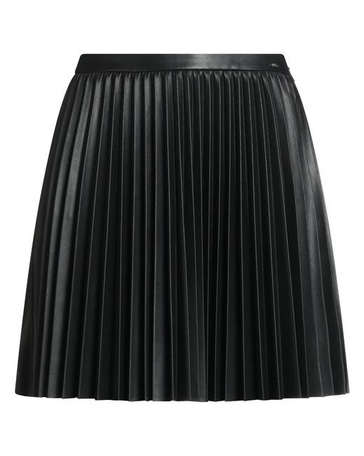 ARMANI EXCHANGE Black Mini Skirt Polyester, Polyurethane