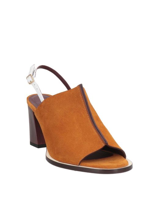 Avril Gau Brown Tan Sandals Calfskin