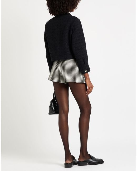 Sandro Black Jacket Cotton, Alpaca Wool, Virgin Wool, Polyamide, Modal