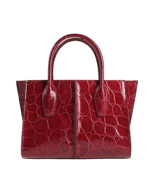 Tod's Red Handbag Leather
