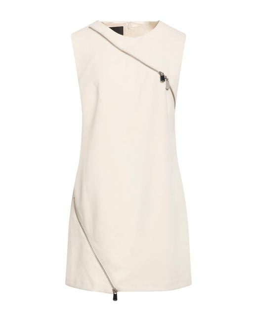 Pinko White Ivory Mini Dress Polyester, Elastane
