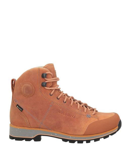 Dolomite Brown Rust Ankle Boots Leather, Textile Fibers