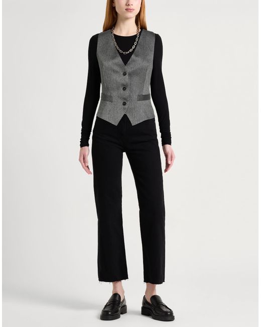 ViCOLO Gray Tailored Vest Polyester, Viscose, Elastane