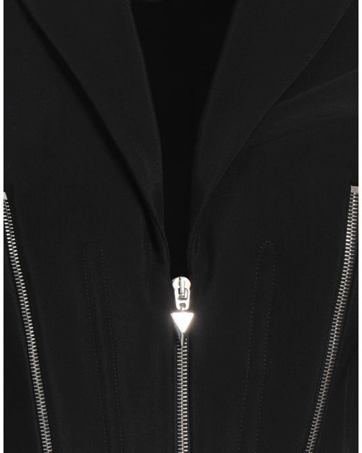 Mugler Black Jacket Viscose, Virgin Wool