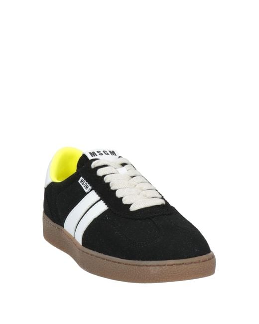 MSGM Black Sneakers Textile Fibers
