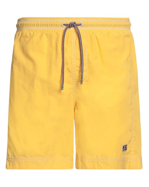 Napapijri Yellow Swim Trunks for men