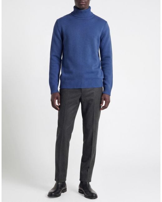 Alpha Studio Blue Turtleneck for men