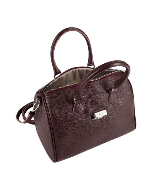 Baldinini Purple Burgundy Handbag Leather