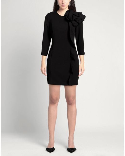 Babylon Black Mini Dress Polyester, Viscose, Elastane
