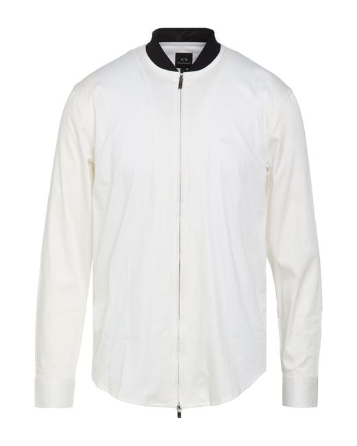 ARMANI EXCHANGE White Shirt Cotton, Elastane for men