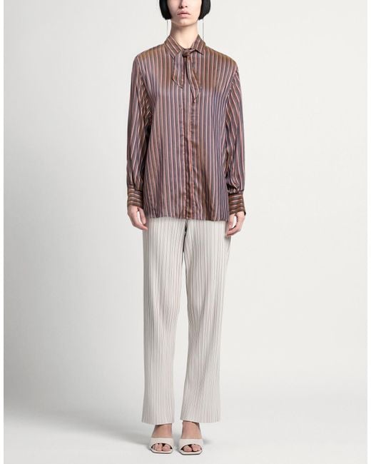 Cruna Purple Shirt Viscose, Silk